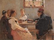 Max Buri Unterhaltung oil painting